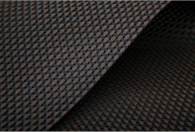Zupro Placemats Set of 4 for Kitchen Dining Table Washable Braided Table Mats Heat-Resistant Placemats Non-Slip Woven PVC Vinyl Place Mats for Everyday use or Dinner BBQs 18"x12"(Black Coffee