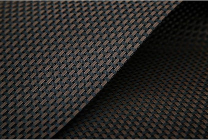 Zupro Placemats Set of 4 for Kitchen Dining Table Washable Braided Table Mats Heat-Resistant Placemats Non-Slip Woven PVC Vinyl Place Mats for Everyday use or Dinner BBQs 18"x12"(Black Coffee