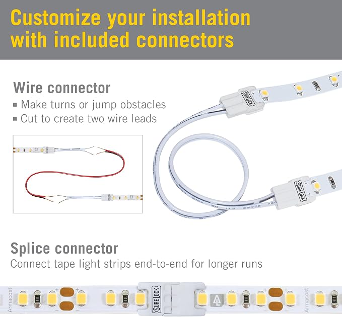 Armacost Lighting RibbonFlex Pro 24V White LED Strip Lights 120 LED/m, 4000K, 32.8 ft 156250