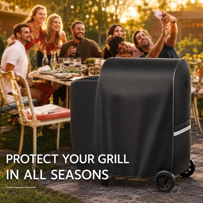 Grisun Grill Cover for Pit Boss Pro Series II 600, Lexington 500/540, 600D Waterproof Grill Cover for PB600PS1 Wood Pellet Grill Smoker, Perfect for Pit Boss 600 Pro Series