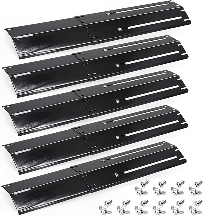 Adjustable Universal Grill Heat Plates, Heat Shields, Heat Tents, Burner Covers Guard, Heat Deflector, Heat Diffuser, Flame Tamer for Nexgrill, Dyna Glo, Charbroil, Brinkmann Grill Replacement Parts.
