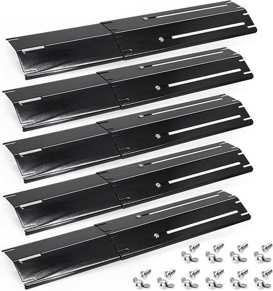 Adjustable Universal Grill Heat Plates, Heat Shields, Heat Tents, Burner Covers Guard, Heat Deflector, Heat Diffuser, Flame Tamer for Nexgrill, Dyna Glo, Charbroil, Brinkmann Grill Replacement Parts.