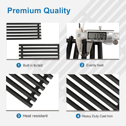 17" Cast Iron Grill Grates for Charbroil Commercial Infrared 463355220 463242516 463242515 466242615 463243016 463346017 466242616 463364824 3-Burner Parts for Charbroil Grill Grates G466-0025-W1A