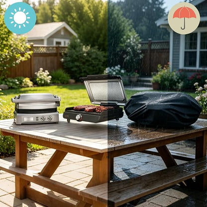 Mini Gas Grill Cover for Hamilton Beach Electric Indoor Searing Griddle | 17x13x7,Waterproof Dustproof Heavy Duty Oxford Fabric,for Hamilton Beach Electric Indoor Searing Grill 040094253616