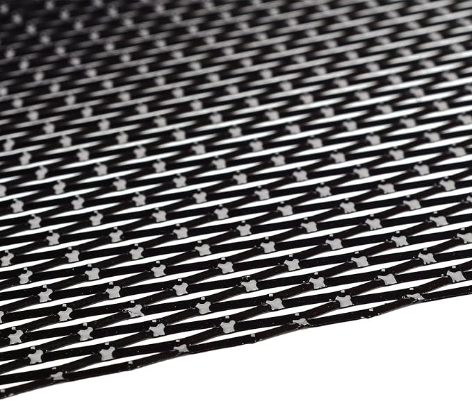 AggAuto Universal 40"x13" Car Grill Mesh 8x16mm Rhombic Hole Black | Aluminum Alloy Automotive Grille Insert Bumper, One of the Most Multifunctional Shape Grids 100x33cm