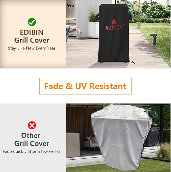 Smoker Cover Fit for East Oak Ridgewood Pro 30" Electric Smoker, Waterproof BBQ Grill Cover Smoker Covers-20 D x 20" W x 45" H