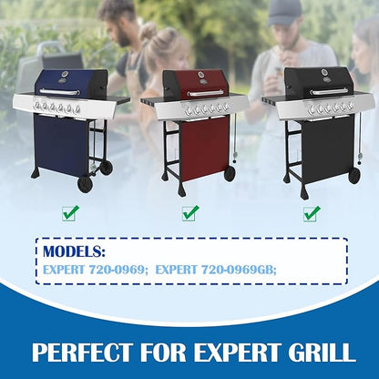 SafBbcue Grill Replacement Parts for Expert Grill 6 Burner 720-0969 720-0969GB 720-0969GA 720-0969G, Grill Cooking Grates and Heat Plates for Nexgrill 5 Burner 720-0882A 720-0882AE Replacement Parts