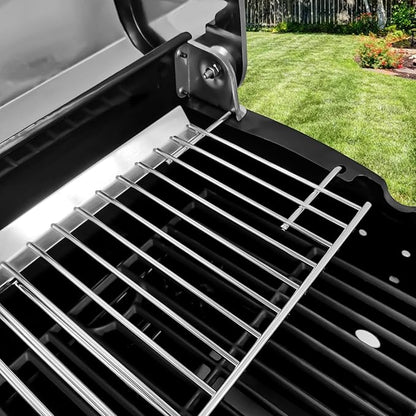 Adjustable Stainless Steel Warming Rack for Nexgrill 720-0830H 720-0888 720-0958B 720-0882A, Easy-Check Fit Accessory for Outdoor Cooking or Use