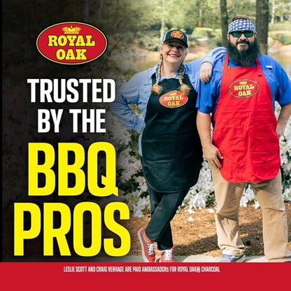 Royal Oak 100% Charcoal & Apple Blended Pellets for Pellet Grills and Smokers, Mild Sweet BBQ Flavor, 30 LB Bag