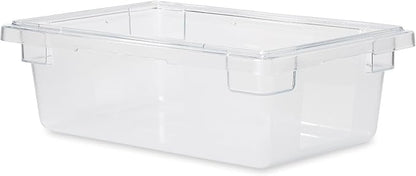 Rubbermaid Commercial Products Polycarbonate Food Storage Box/Tote, 3.5 Gallon, Clear, for Restaurant/Kitchen/Cafeteria (Pack of 6)