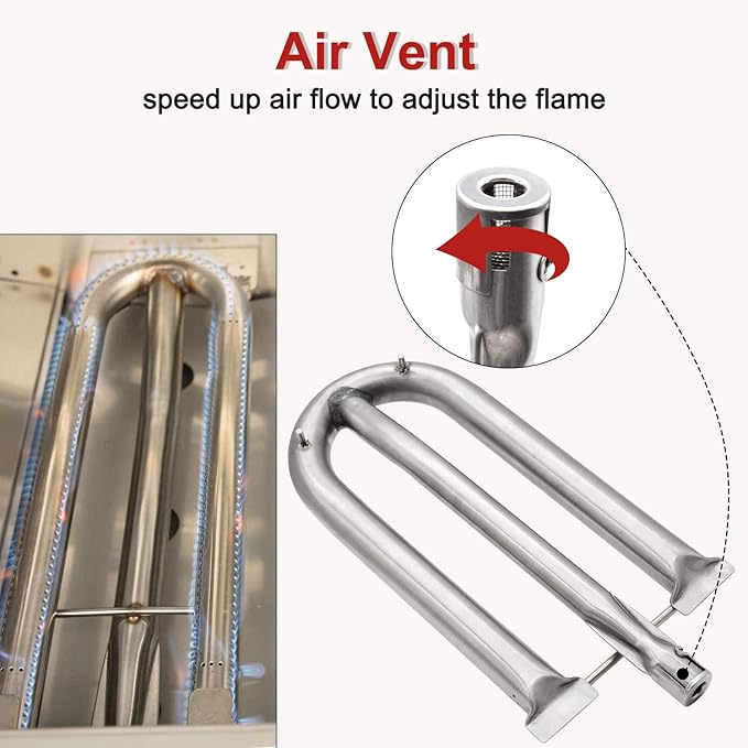 American Outdoor Grill Burner Replacement for 30NB, 24NB, 36NB, 36PC, AOG 36" 30" 24" Grills - 14.5 Inch Silver Part 24-B-06