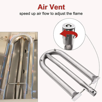 American Outdoor Grill Burner Replacement for 30NB, 24NB, 36NB, 36PC, AOG 36" 30" 24" Grills - 14.5 Inch Silver Part 24-B-06