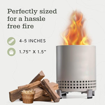 Superior Trading Oak Mini Fire Wood w/Fire Starter Pods, Winter Fireplace Starter, Wood Stove, USDA Cert 4-5” Kiln Dried Firewood, USA Made, 10-11 lbs.