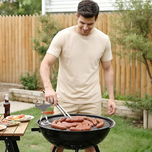2 PCS Funny BBQ Stand Muscle Man Hot Dog Holder | Reusable Stainless Steel Hotdog and Sausage Stand | Portable Hot Dog Roaster | Barbecue Grill Accessories | Funny Birthday Gifts for Men