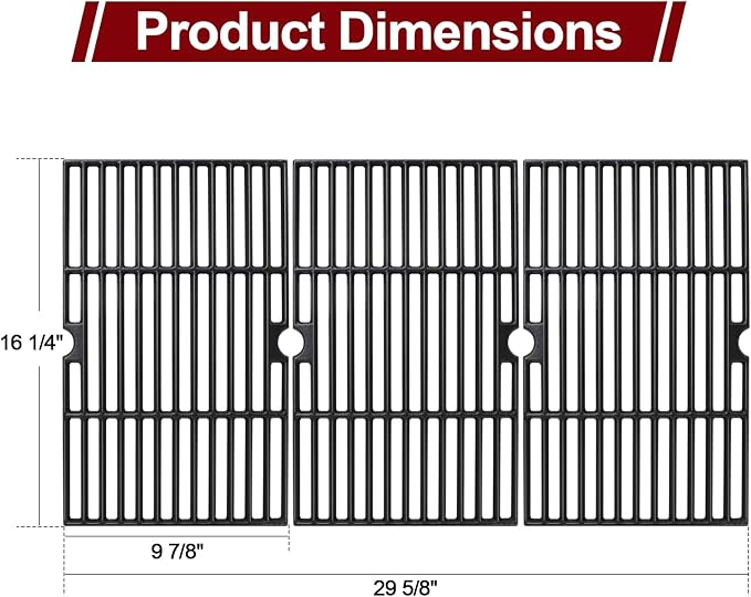 Hiorucet Grill Grease Tray Replacement Parts for Dyna Glo DGF510SBP, Adjustable 24''-30'' Grill Drip Pan Tray, DGF510SBP Grates and Heat Tent Plates for Dyna Glo Grill Replacement Parts 5 Burner.