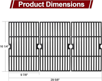 Hiorucet Grill Grease Tray Replacement Parts for Dyna Glo DGF510SBP, Adjustable 24''-30'' Grill Drip Pan Tray, DGF510SBP Grates and Heat Tent Plates for Dyna Glo Grill Replacement Parts 5 Burner.
