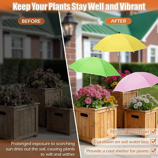 Tryly Plant Umbrellas for Outdoor Plants, Garden Umbrella Shade for Potted Plants and Garden Beds, Provide Shade to ‌Defend Plants From Blazing Sun