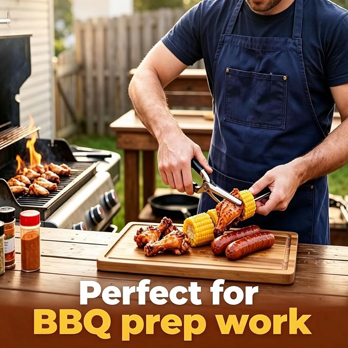Rib Membrane Removal Tool Rib Prep Skinner for BBQ & Kitchen Meat | Quick Rib Membrane Peeler, Full-Wrapped Anti-Slip Handle, Food-Grade 304 Stainless Steel, Dishwasher Safe for Grilling