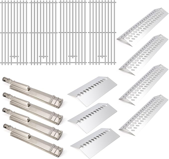 Grill Replacement Parts for Bull 47629 47628 26039 26038 87048 87049 BBQ Grill, 16517 Cooking Grate & 16521 16631 Flame Tamer 16670 16520 Heat Shield & 35717 16516 Grill Burner for Bull Grill
