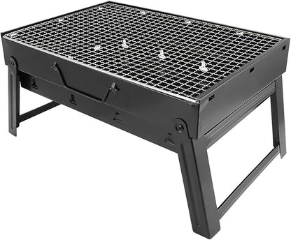 Alvinlite Barbecue Grill Stainless Steel - Kabab Grill Folding Camping Grill BBQ for Shish Kabob Grill Cooking Small Grill Portable Charcoal Tabletop Grill Barbecue