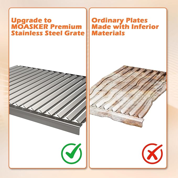 Grill Grates for Solaire 21G Grills Stainless Steel Grill Replacement Parts for SOL-IRBQ-21GVI-LP Replacement Grates for SOL-2116R, 8.7 x 13.7 Inch