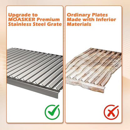 Grill Grates for Solaire 21G Grills Stainless Steel Grill Replacement Parts for SOL-IRBQ-21GVI-LP Replacement Grates for SOL-2116R, 8.7 x 13.7 Inch