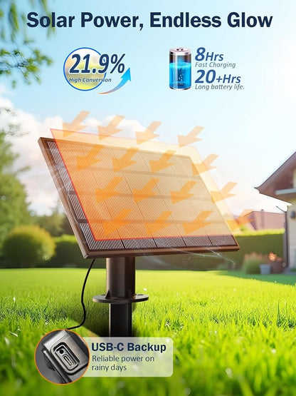 200FT Solar String Lights Outdoor, Dimmable Patio Lights Solar Powered with Remote & USB Port 72+2 LED Shatterproof Bulbs 3 Light Modes, Waterproof Solar Light for Camping Backyard Garden