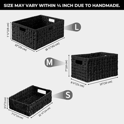 GRANNY SAYS Storage Basket for Organizing, Wicker Storage Basket for Shelf, Large Wicker Basket for Organization, Decorative Basket for Living Room and Entryway, 1-Pack