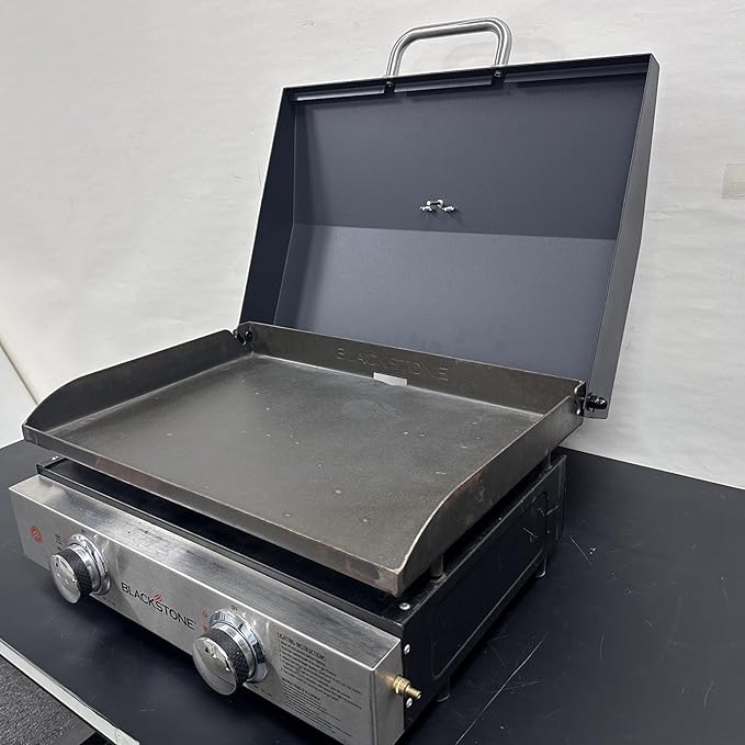 Upgraded Hinged Lid for Blackstone 1666 22" Omnivore Original Tabletop Griddle (2024 Model), Griddle Cover with Thermometer for Blackstone 1666 1813 2203 2271 2020 2205 22In Grill Case
