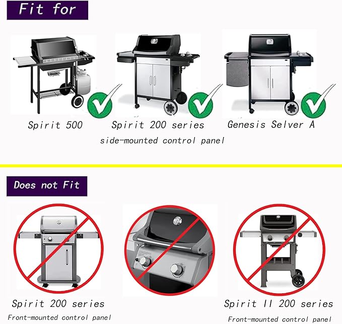 Leship 15 inch Grill Grates Replacement for Weber 7522 Spirit E/S 200 E/S210 Spirit 500 Genesis Silver A, Cast Iron Cooking Grid for 7523 7521 65904 65905 (15 x 11 1/4) 2PCS