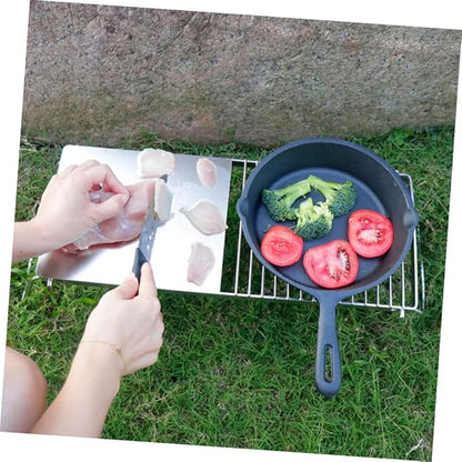Stainless Steel Outdoor BBQ Grill Rack for Camping Charcoal Grill Tool Folding Design and Easy Setup for Barbecue Parties