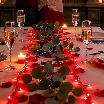 33ft Christmas Decorative Mini Lights, 100 LED Green Wire Fairy Starry String Lights Plug in, 16 Lighting Modes, for Indoor Outdoor Xmas Tree Wedding Party Decoration (Red)