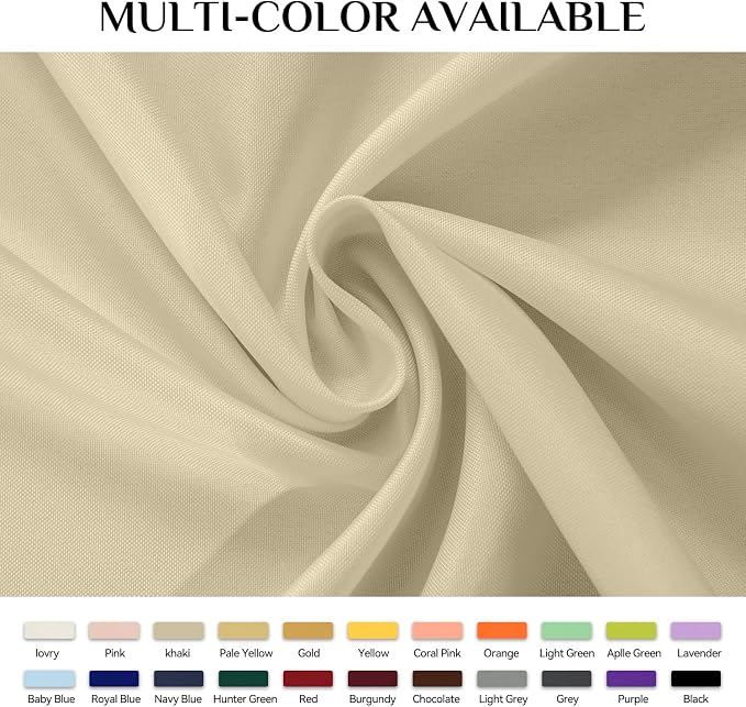 Softalker Rectangle Tablecloth, Waterproof Table Cloths Wrinkle Free Fabric Washable Polyester Table Cover for Dining Tables Party Outdoor Camping Parties Buffet - 60 x 120 inch, Khaki