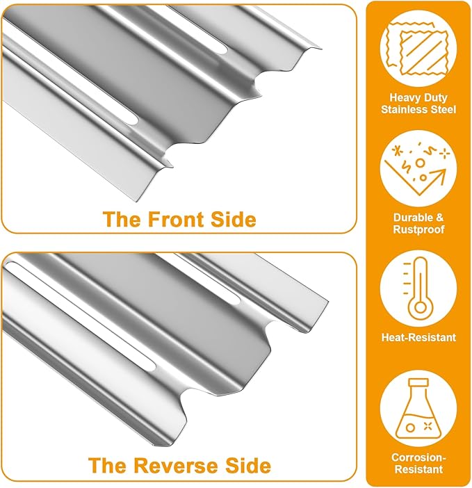 Grill Replacement Parts for Napoleon LEX 485/605/730 Series, Stainless Steel Heat Plate Shields and Grill Burners for Napoleon Built-in LEX, Mirage 485/605 LE LD485 Series Gas Grill Accessories