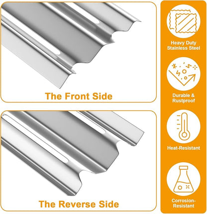 Grill Replacement Parts for Napoleon LEX 485/605/730 Series, Stainless Steel Heat Plate Shields and Grill Burners for Napoleon Built-in LEX, Mirage 485/605 LE LD485 Series Gas Grill Accessories