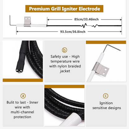 Grill Replacement Parts for Nexgrill 720-0925S, 720-0894F, 720-0864M, 720-0864, 720-0864R and BBQ PRO, Backyard Grill, Expert, Kenmore Grill Parts. Grill Heat Plates Shield, Burner Tubes and Igniters.