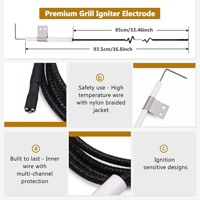 Grill Replacement Parts for Nexgrill 720-0925S, 720-0894F, 2-Burner 720-0864M, 720-0864, 720-0864R, Grill Heat Plates, Burner Tubes and Igniters for Kenmore, BBQ PRO, Backyard, Expert Grill Parts.