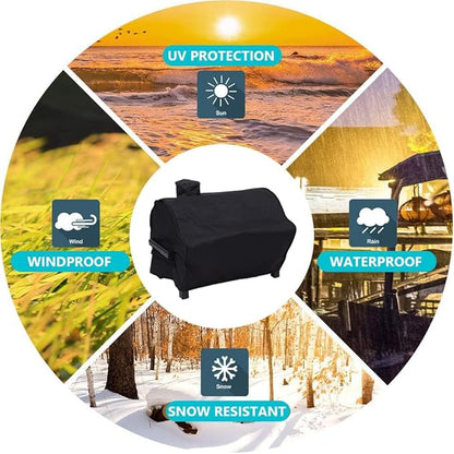 Grill Cover for Oklahoma Joe's Rambler Tabletop Grill 19402088, 600D Polyester Heavy Duty Waterproof Cover Replacement for Oklahoma Joe's 7388393P06