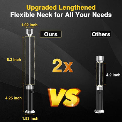 Barbecue Grill Lights for Outdoor Grill, BBQ Grilling Accessories with Magnetic Base, Christmas Stocking Stuffers Grilling Gifts for Men, Flexible Gooseneck, Water Heat Resistant (2 Pack)