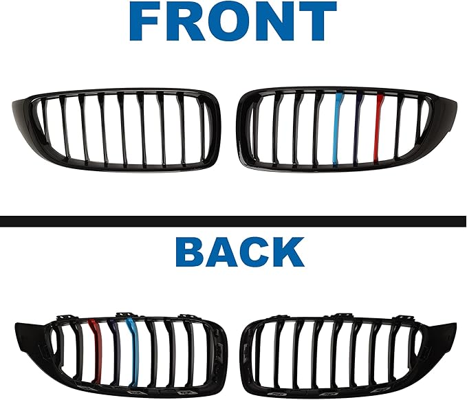 F32 Grille - Front Kidney Grill Color Grille Compatible With 2014-2020 BMW 4 Series F32/F33/F36 428i 430i 435i 440i 2015-2019 F82 F83 M4 3 Series F80 M3 ABS Single Slat
