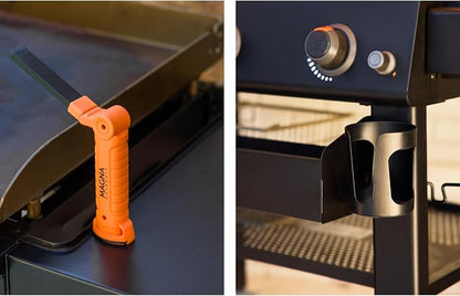 Griddle Grill Night Light & Magnetic Drink Holder Compatible with Blackstone, Traeger, Royal Gourmet, Camp Chef Griddles