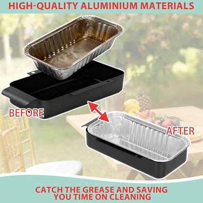 G416-0015-W1 Grease Tray Replacement for Charbroil 463331221 463242716 463365021 463234513 9328812P06 463344523, G325-5703-W1 Grease Catcher for CharBroil Performance with Aluminum Drip Liners,10PCS