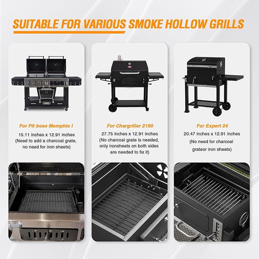 PS9900 15-28 Inch Charcoal Tray Replacement Parts for Smoke Hollow,Charcoal Basket for 47183T-21 6500 6800 8500 47183T HC4518L PS9500 SH5000 SH7000 SH19030119 SH19030219 SH9916 Smoke Hollow Grill Part