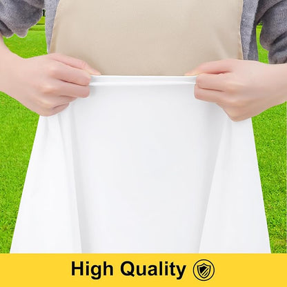 Smiry Picnic Table Cover with Bench Covers, Waterproof Elastic Fitted Polyester Tablecloths for 8 Ft Rectangle Tables, Washable Windproof Tablecloth for Camping, RV & Outdoor (White, 30x96 Inches)