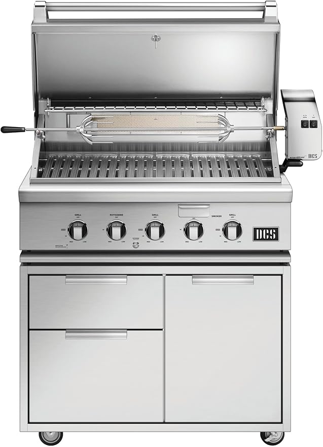 DCS Series 7 36-Inch Built-In Propane Gas Grill With Rotisserie - BH1-36R-L
