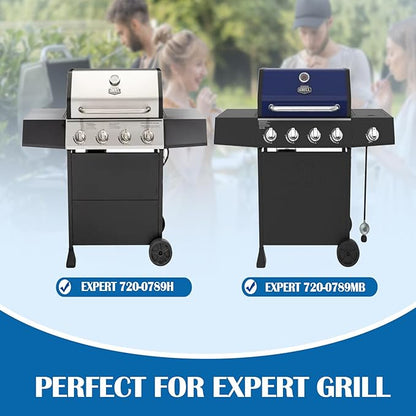 SafBbcue Grill Parts Kit for Home Depot Nexgrill 4 burner 720-0830H 720-0830A 720-0783E 720-0783C Replacement Parts for Expert Grill 720-0789H Heat Plates & Cast Iron Cooking Grates for Nexgrill Parts