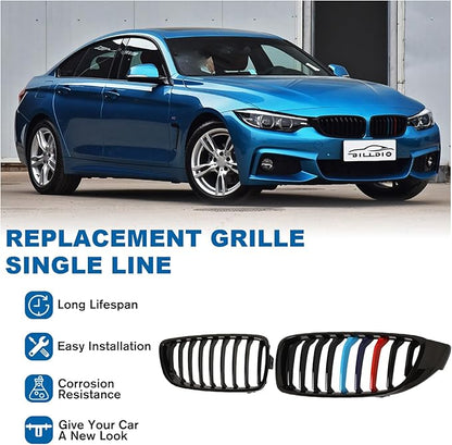F32 Grille - Front Kidney Grill Color Grille Compatible With 2014-2020 BMW 4 Series F32/F33/F36 428i 430i 435i 440i 2015-2019 F82 F83 M4 3 Series F80 M3 ABS Single Slat