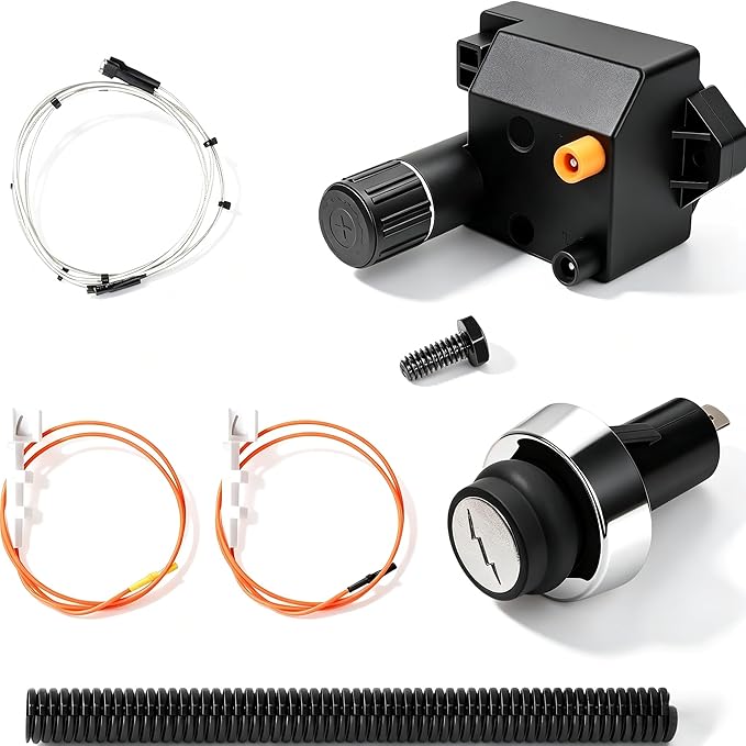 SafBbcue 66353 Grill Igniter Kit, 2-Outlet BBQ Push Button Ignition Replacement for Weber Genesis II 210 E-210 S-210 Gas Grills (2017 & Newer)