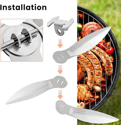 22.5-Inch One-Touch Cleaning System Kit – Stainless Steel Ash Removal Tool, Compatible with We BER 7444 Grill Parts