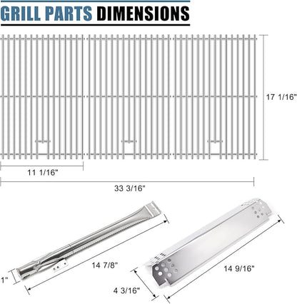 Replacement Parts for Nexgrill 720-0898 730-0898 720-0898A, Parts Kit for Nexgrill 720-0898 6 Burner Gas Grill, 720-0898 Grates, 720-0898 Burners, 720-0898 Igniter, 720-0898 Flame Tamers